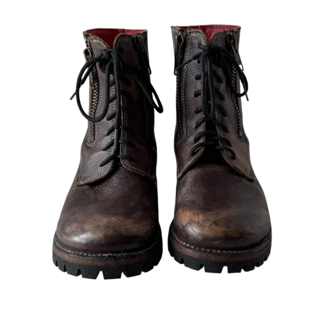 Bed Stu Distressed Brown Ankle Boots - Picture 4 of 12